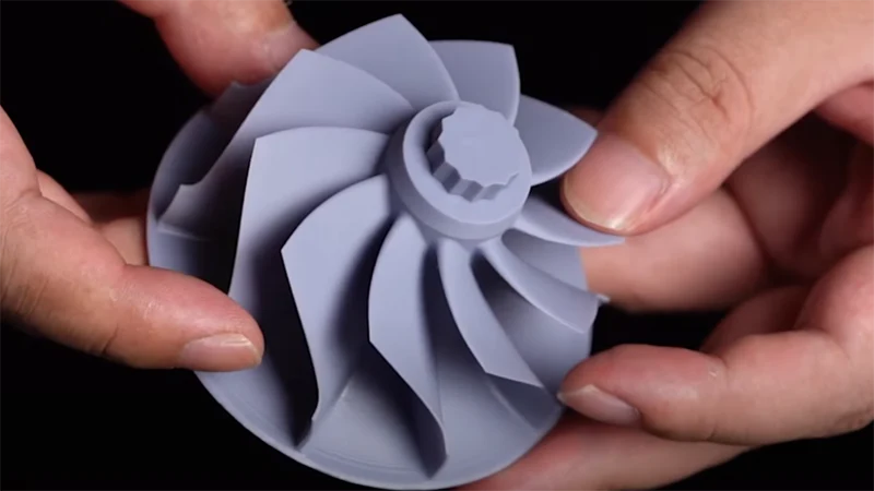 High-detail 3D printed part made with ABS-like resin material